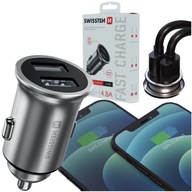 SWISSTEN RÝCHLA NABÍJAČKA DO AUTO 2x USB 24W