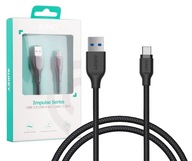 AUKEY CB-AC1 USB-C nylonový kábel USB-A 3.1 QC PD 1,2 m rýchle nabíjanie 4.0