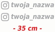 INSTAGRAM nálepka Váš text 35cm 2ks STRIEBORNÁ