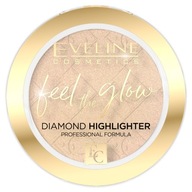 Eveline Cosmetics Feel the Glow rozjasňovač v kameni 01 Sparkle 4,2g P1