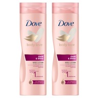 Dove Body Love Glow & Shine Illuminating telový balzam 2x 250 ml