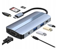 HUB ADAPTÉR 8v1 USB-C HDMI 4K SD PD