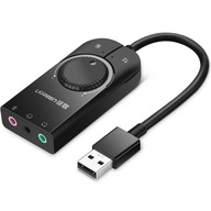 UGREEN externá zvuková karta USB 15 cm (čierna)