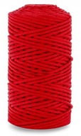 Bavlnená šnúrka Macrame 3mm 100m, HLADKOVANÁ S JADROM, červená