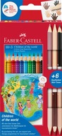 Trojuholníkové pastelky Faber Castell, 16 farieb