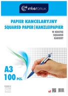 Kancelársky papier A3, 100 listov, štvorček