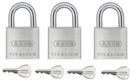 ABUS Tri visiace zámky TITALIUM 727/40 so systémom 1 kľúča