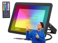 Farebné halogénové LED RGB svetlomet 20W farebné nástenné svietidlo + diaľkové ovládanie