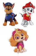 Fóliové balóniky Paw Patrol, 3 kusy, Chaseove narodeniny