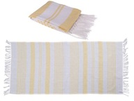 Turecký uterák Hammam, bielo-žltý, 80x170 cm