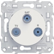 Schneider Electric Odace Style R/TV/SAT koncovka biela zásuvka