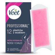 VEET Professional Skin depilačné pásiky 12 ks