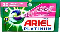 Ariel PLATINUM PODS + kapsule na pranie 3v1 Touch of Lenor - 34 kusov