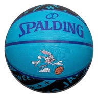 Basketbalová lopta Spalding Space Jam Tune Squad Bugs, modrá a čierna