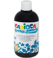 Čierna TEMPERA krycia školská FARBA 500ml CARIOCA