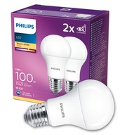 2x E27 A60 LED žiarovka 13W = 100W 1521lm PHILIPS