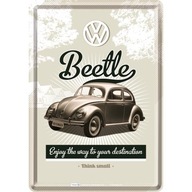 Kovová pohľadnica VW Retro Beetle Beetle