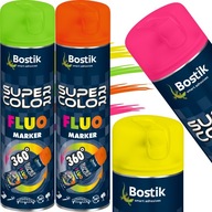 BOSTIK FLUO MARKER 360 geodetický lak 500ml x4 fluo fix 4 farby ks