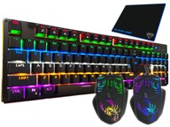 Herná sada Mechanická klávesnica RGB myš + podložka