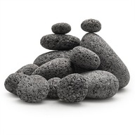 Akvárium Rock Lava Black obklopené 5 kg pripravené usporiadanie