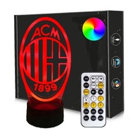 3D LED AC MILAN USB nočná lampa + RGB REMOTE