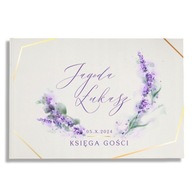 KNIHA HOSTÍ svadobné Lavender collection biele karty