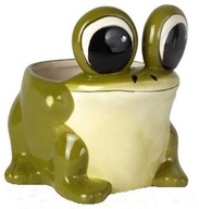 Obliečka na kvetináč KERAMICKÁ Zviera FROG žaba 18cm