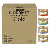 Purina Gourmet Gold 96x85g Mokré krmivo pre mačky Mousse Mix príchutí