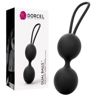 Dorcel DUAL BALLS NOIR - gejšové gule s rúčkou