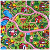 Detský koberec Street Park City 4m široký Ružový PRE DETI