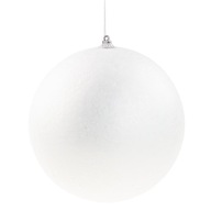 TG34726 Stopyropočná guľa BAUBLE s príveskom 15 cm sviatok vyrobený z polystyrofoam styr