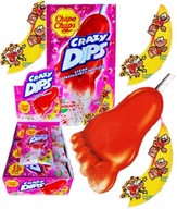 Crazy Dips STRAWBERRY lízanka Chupa Chups 24ks x 14g