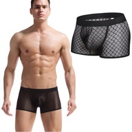 TRANSPARENTNÉ ČIERNE SIEŤOVANÉ SEXY PÁNSKE BOXERKY VEĽKOSŤ L/XL