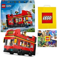 LEGO CITY Červený dvojposchodový autobus 60407 - Súprava pre chlapcov 7 8 9 10 rokov