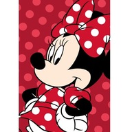 deka deka kockovaný velúrový prehoz coral MINNIE MOUSE 100x150 cm