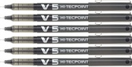 PILOT V5 Hi-Tecpoint jemná linka BLACK x 6