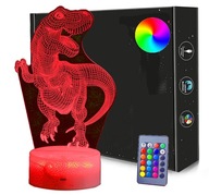 DINOSAUR T-REX 3D LED nočná lampa USB/BAT + DIAĽKOVÉ