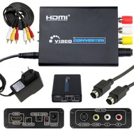 Konvertor z HDMI PAL/NTSC na S-VIDEO RCA AV 3x CHINCH SVHS adaptér