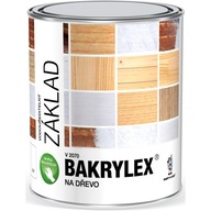 BAKRYLEX vodová farba, základný náter na drevo, 0,8 kg, BIELA