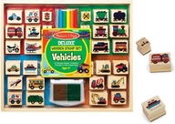 Drevené známky Melissa a Doug Vehicles 4+