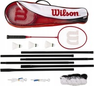 WILSON TOUR BADMINTON SÚPRAVA SIEŤOVÉ STĹPKY 4 KRYT rakiet