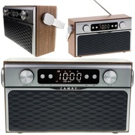 KUCHYNSKÉ RÁDIO V RETRO ŠTÝLE DREVENÉ PRENOSNÉ BLUETOOTH USB FM SD CAMRY