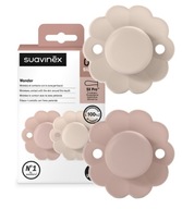 Silikónové cumlíky Suavinex SX Pro. 0-6m Wonder Pale Mauve + Mauve Chalk 2 ks