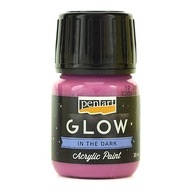 PENTART GLOW GLOW IN THE DARK FARBA 30 ml LILA