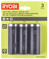 Ryobi RAKPISOC3 sada rázových nástrčných kľúčov 17-21 mm