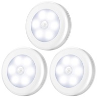 3x LED lampa, pohybový senzor súmraku, PIR BATÉRIE