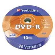 Verbatim DVD-R, matná strieborná, 43729, 4,7 GB, 16x, CA