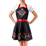 Dámska zástera Nitly FOLK Apron Dress ČIERNA