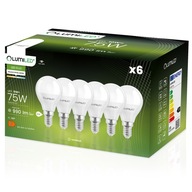 6x LED žiarovka E14 MALÁ GUĽA 10W = 75W 4000K neutrálna farba CCD LUMILED