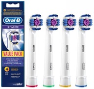 4x ORIGINÁL BRAUN ORAL-B 3D BIELY TIP